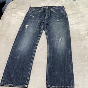 American eagle relaxed straight jeans 34x30